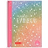 Тетрадь в клетку на пружине А4 Brunnen Колледж Premium Magic Rainbow, 90 гр/м2, 80 листов Розовый-1